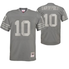 Men San Francisco 49ers Jimmy Garoppolo Metal Replica Charcoal Jersey