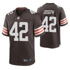 Cleveland Browns Karl Joseph Game #42 Brown 2020 Jersey