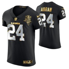 Men Las Vegas Raiders Johnathan Abram Golden Edition Black Elite Jersey