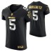 Men Carolina Panthers Teddy Bridgewater Golden Edition Black Elite Jersey