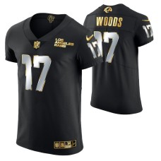 Los Angeles Rams Robert Woods #17 Golden Edition Black Vapor Elite Jersey