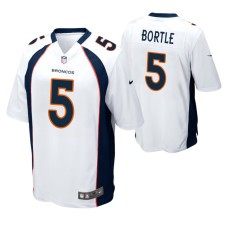 Denver Broncos Blake Bortle #5 Game White Jersey