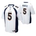 Denver Broncos Blake Bortle #5 Game White Jersey