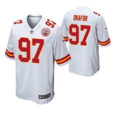 Kansas City Chiefs Alex Okafor Game #97 White Jersey