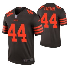 Sione Takitaki Cleveland Browns Brown 2019 NFL Draft Color Rush Legend Jersey