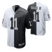 Men Las Vegas Raiders Henry Ruggs III #11 Split Black White Two Tone Game Jersey