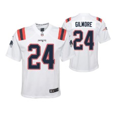 Youth New England Patriots Stephon Gilmore Game #24 White Jersey