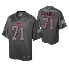 Mitchell Schwartz Kansas City Chiefs Men Static Fashion Jersey Heather Charcoal