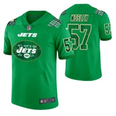 Men New York Jets C.J. Mosley Kelly Green St. Patrick Day Jersey