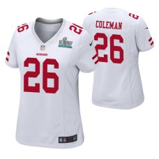 Tevin Coleman San Francisco 49ers Super Bowl LIV Women White Game Jersey