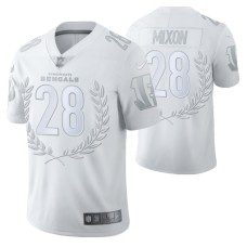 Cincinnati Bengals #28 Joe Mixon Vapor Limited White Platinum Jersey