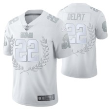 Cleveland Browns #22 Grant Delpit Vapor Limited White Platinum Jersey