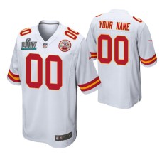 Custom Kansas City Chiefs Super Bowl LIV Men White Game Jersey