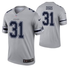 Dallas Cowboys Trevon Diggs Inverted Legend #31 Gray Jersey