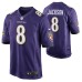 Men Baltimore Ravens Lamar Jackson #8 Game Purple Jersey