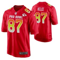 Men AFC Kansas City Chiefs Travis Kelce 2019 Pro Bowl Nike Game Jersey Red