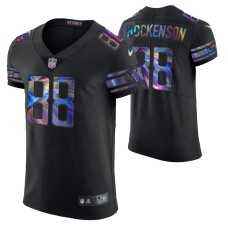 Men Detroit Lions T.J. Hockenson #88 Vapor Elite Black Golden Edition Jersey