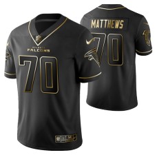 Men Jake Matthews Black Atlanta Falcons Golden Edition Vapor Untouchable Limited Jersey