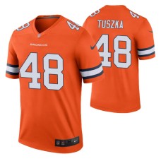 Derrek Tuszka Denver Broncos Orange Color Rush Legend Jersey