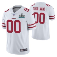 Custom San Francisco 49ers Super Bowl LIV Men White Vapor Limited Jersey