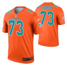 Men Austin Jackson Miami Dolphins Jersey Orange Inverted Legend