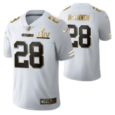 Jerick McKinnon San Francisco 49ers Super Bowl LIV White Vapor Limited Golden Edition Jersey