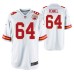 Kansas City Chiefs Mike Pennel Game #64 White Jersey