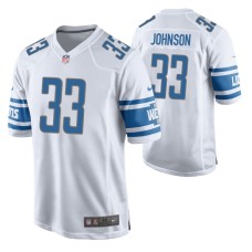 Men Detroit Lions #33 Kerryon Johnson White Nike Game Jersey