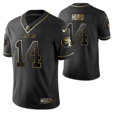 Men San Francisco 49ers Jalen Hurd Black Golden Edition Jersey