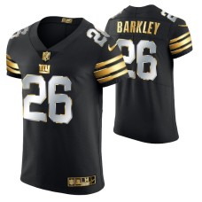 Men New York Giants Saquon Barkley Golden Edition Black Elite Jersey