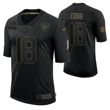 Houston Texans Randall Cobb #18 Black Limited 2020 Salute To Service Jersey