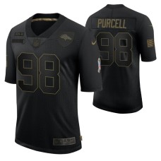 Denver Broncos Mike Purcell #98 Black Limited 2020 Salute To Service Jersey