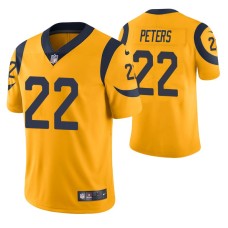 Men Los Angeles Rams #22 Marcus Peters Gold Nike color rush Limited Jersey