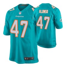 Men Miami Dolphins #47 Kiko Alonso Aqua Nike Game Jersey