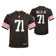 Youth Cleveland Browns Jedrick Wills Game #71 Brown Jersey