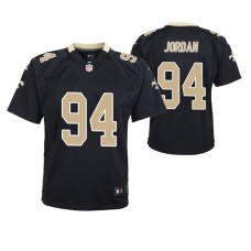 Youth New Orleans Saints #94 Cameron Jordan Black Nike Team Color Game Jersey