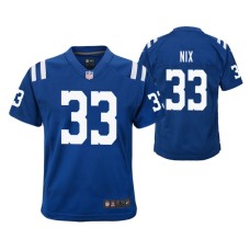 Youth Indianapolis Colts Roosevelt Nix Color Rush Game #33 Royal Jersey