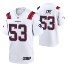 New England Patriots Josh Uche 2020 NFL Draft #53 White Game Jersey