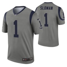 Men Sam Sloman Los Angeles Rams Jersey Gray Inverted Legend