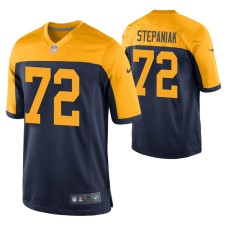 Green Bay Packers Simon Stepaniak Throwback Game #72 Navy Jersey