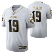 Minnesota Vikings Adam Thielen 100th Season Jersey White Vapor Limited Golden Edition