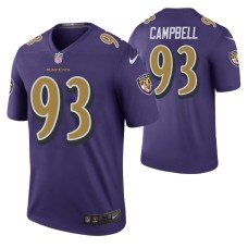 Calais Campbell Baltimore Ravens Purple Color Rush Legend Jersey