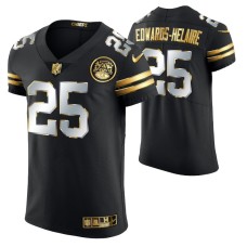 Kansas City Chiefs Clyde Edwards-Helaire #25 Golden Edition Black Elite Jersey