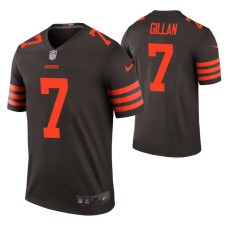 Cleveland Browns Jamie Gillan Men Brown Color Rush Legend Jersey