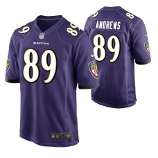 Men Baltimore Ravens #89 Mark Andrews Purple Nike Game Jersey