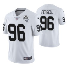 Las Vegas Raiders #96 Clelin Ferrell Inaugural Season White Vapor Limited Jersey