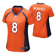 Women Denver Broncos #8 Brandon McManus Orange Nike Game Jersey