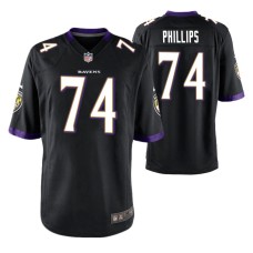 Baltimore Ravens Tyre Phillips Game #74 Black Jersey