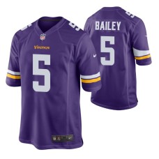 Men Minnesota Vikings #5 Dan Bailey Purple Nike Game Jersey