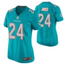 Byron Jones Miami Dolphins Aqua Game Jersey Women